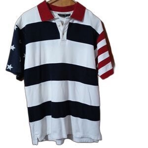 REDHEAD Bass Pro Shops Red White Blue Flag T-Shirt M 100% Cotton